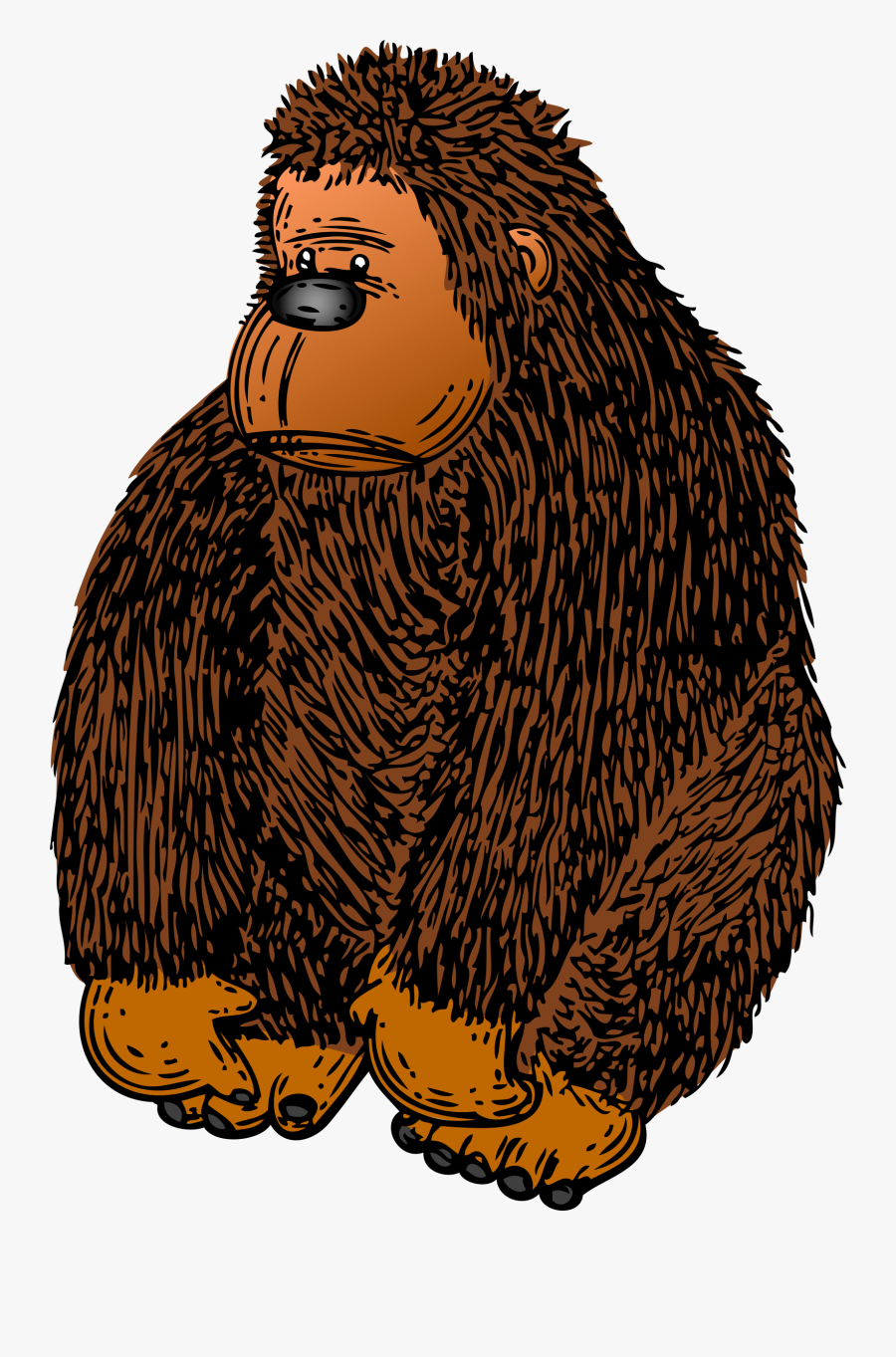 Gorilla With Colour - Gorilla Clipart, Transparent Clipart