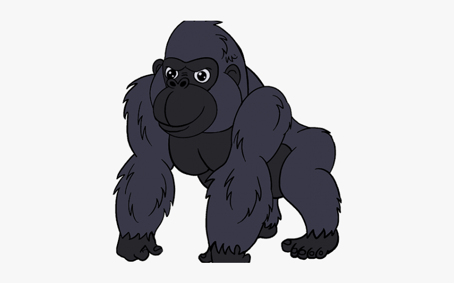 Clip Art Gorilla Animated - Transparent Background Gorilla Clipart, Transparent Clipart