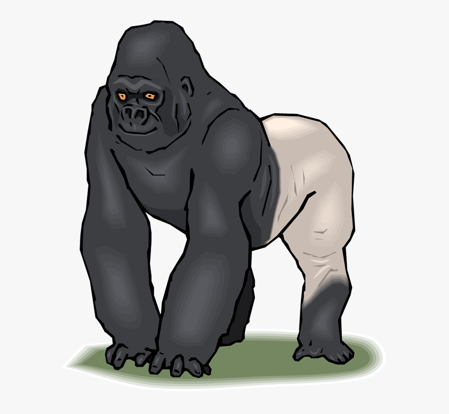 Free Gorilla Clipart - Silverback Gorilla Gorilla Clipart, Transparent Clipart