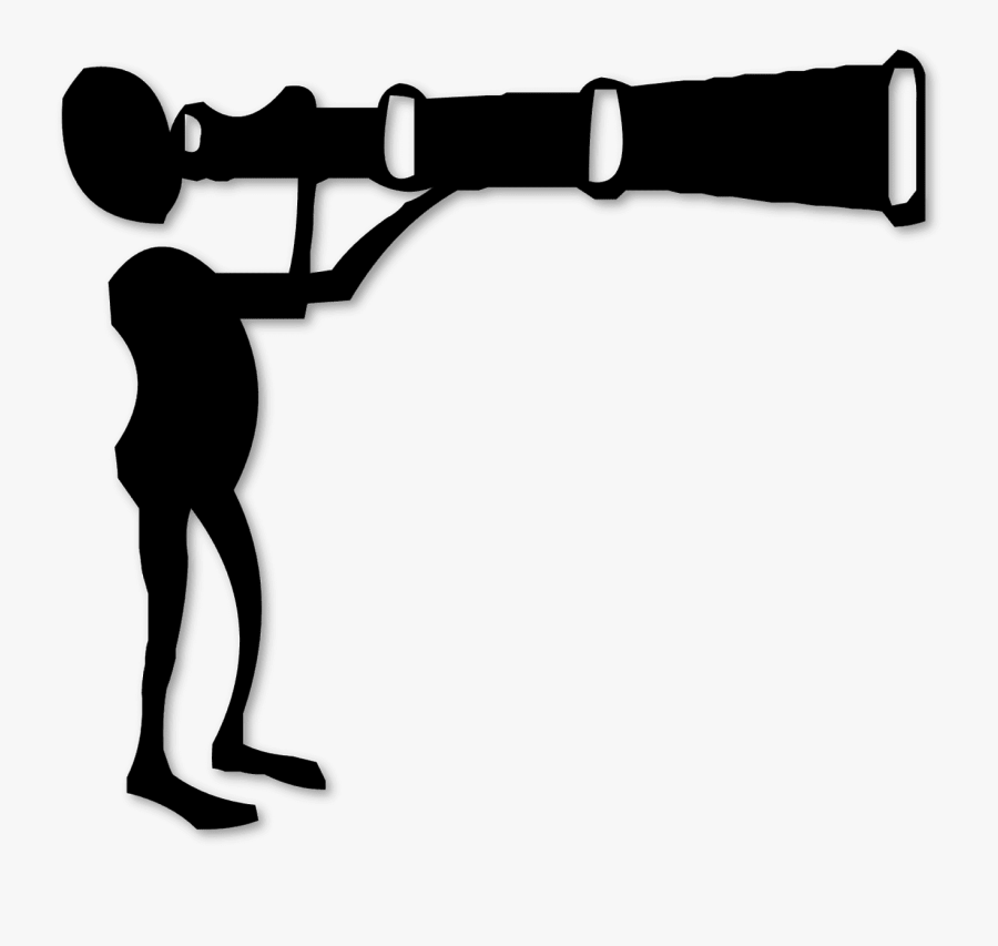 Man Looking Through Binoculars, Silhoutte, Free Clipart - Observations Of Data Collection, Transparent Clipart
