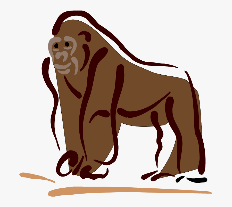 Transparent Silverback Gorilla Png - Gorilla Clip Art, Transparent Clipart