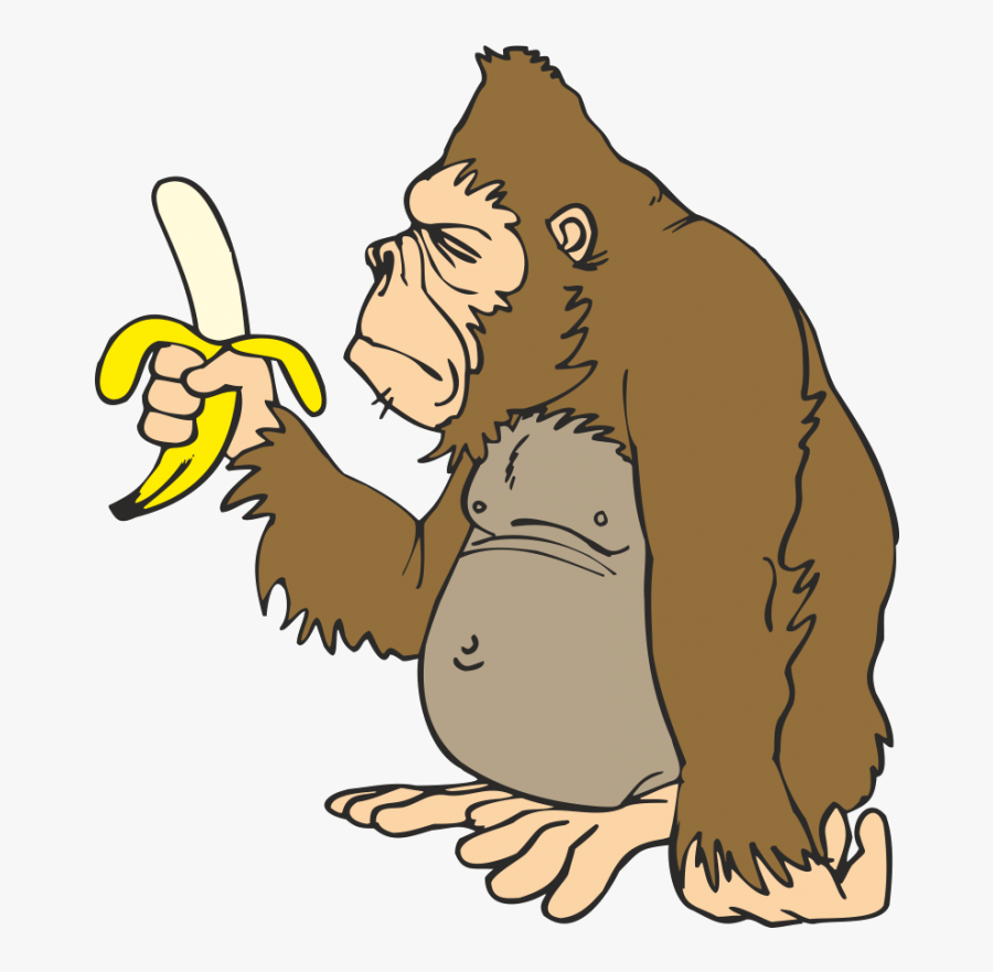 Svg Transparent Clipart Ape - Een Aap Die Geen Bananen Eet, Transparent Clipart