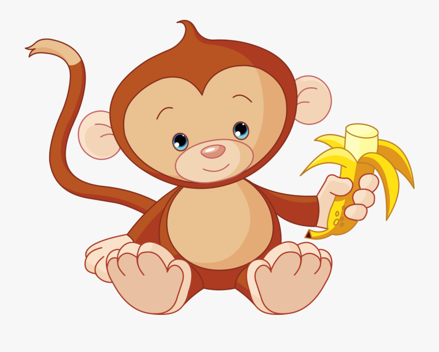Clipart Monkey Eating Banana, Transparent Clipart