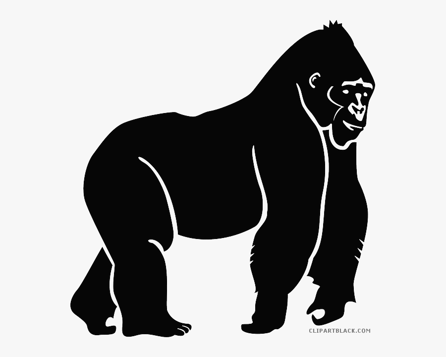 Clipartblack Com Animal Free Images - Silhouette Gorilla, Transparent Clipart
