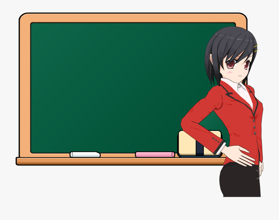 Play,angle,girl - Blackboard Anime, Transparent Clipart