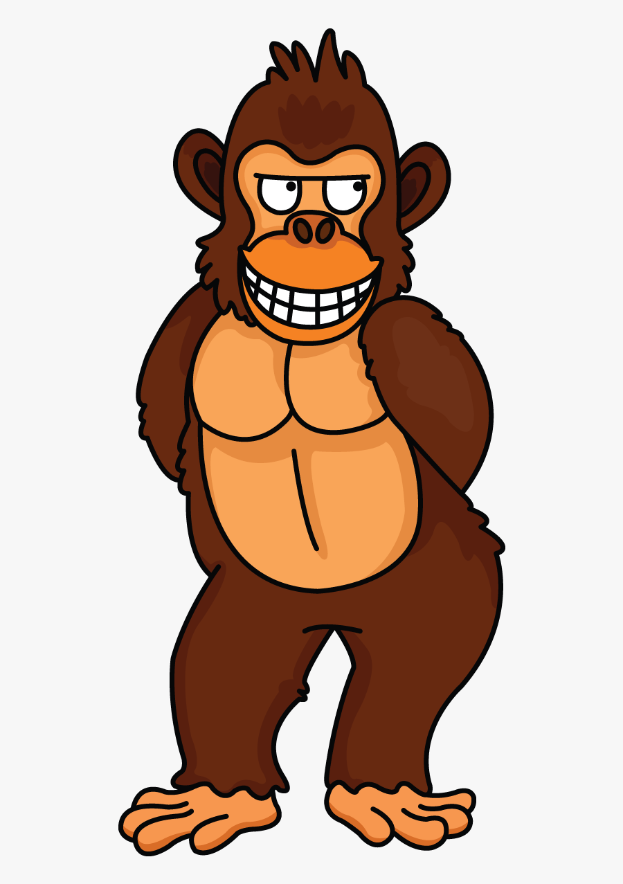 And Drawissimo Kids Draw And Enjoy On Google - Draw A Cartoon Gorilla, Transparent Clipart