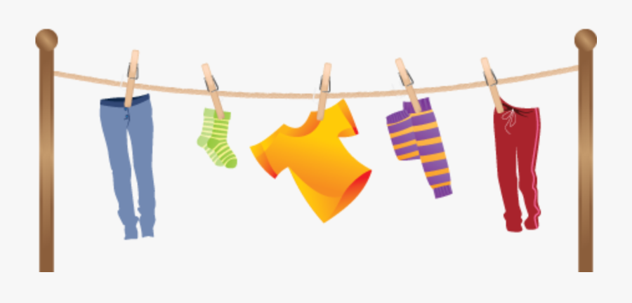 Transparent Laundry Clip Art - Hanging Clothes Clipart Png, Transparent Clipart