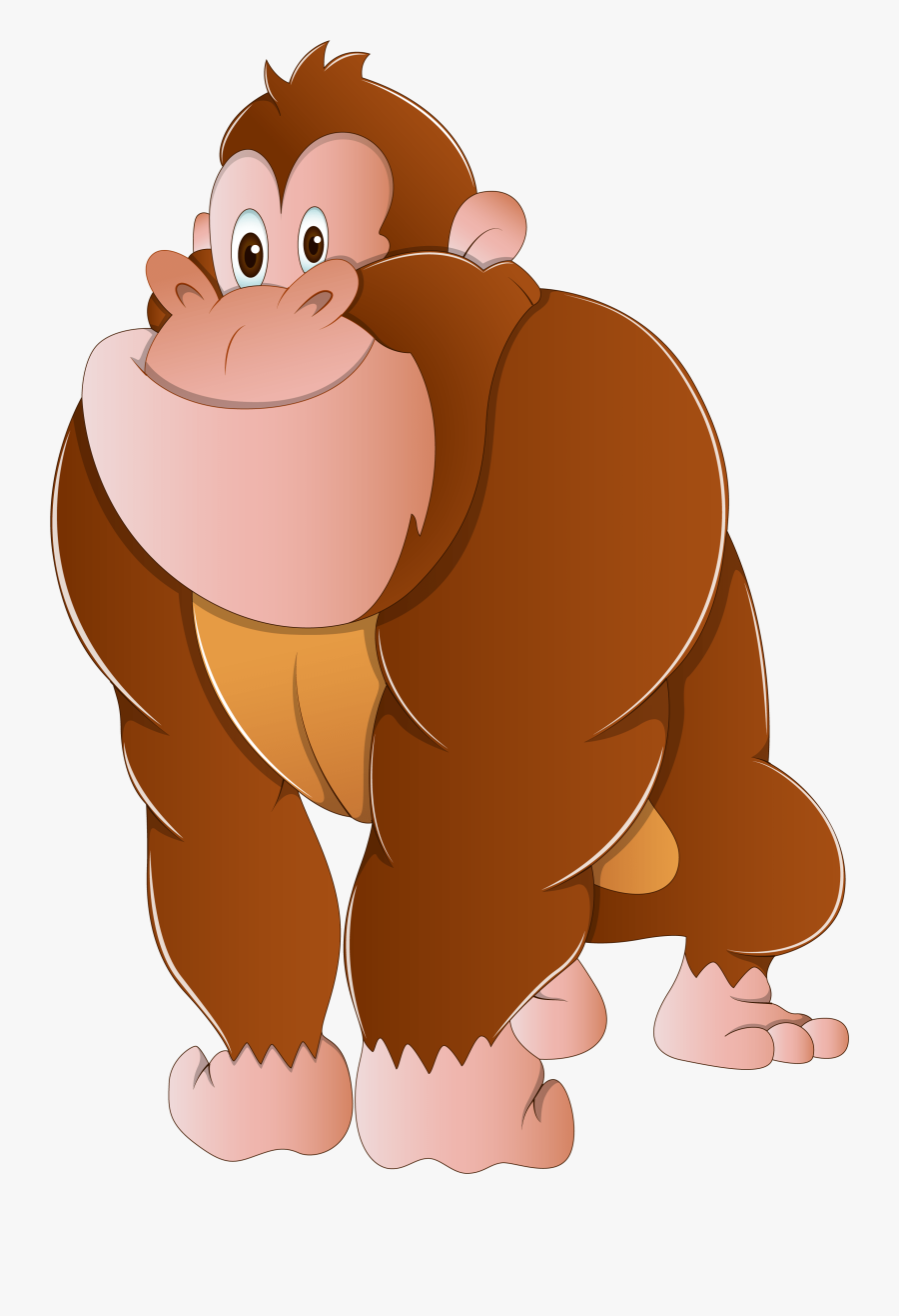 Transparent Gorilla Clipart - Gorilla Clipart Cartoon, Transparent Clipart