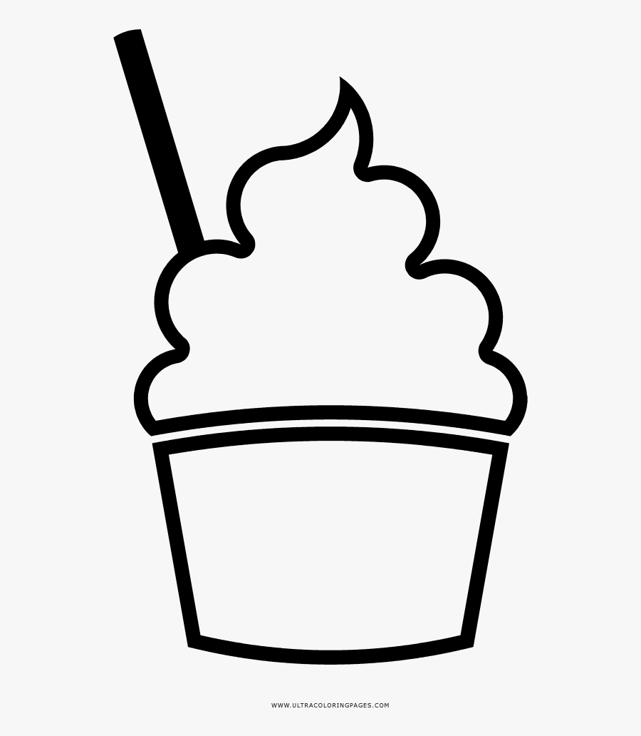 Ice Cream Cup Milkshake - Ice Cream Cup Clipart Black And White , Fre...