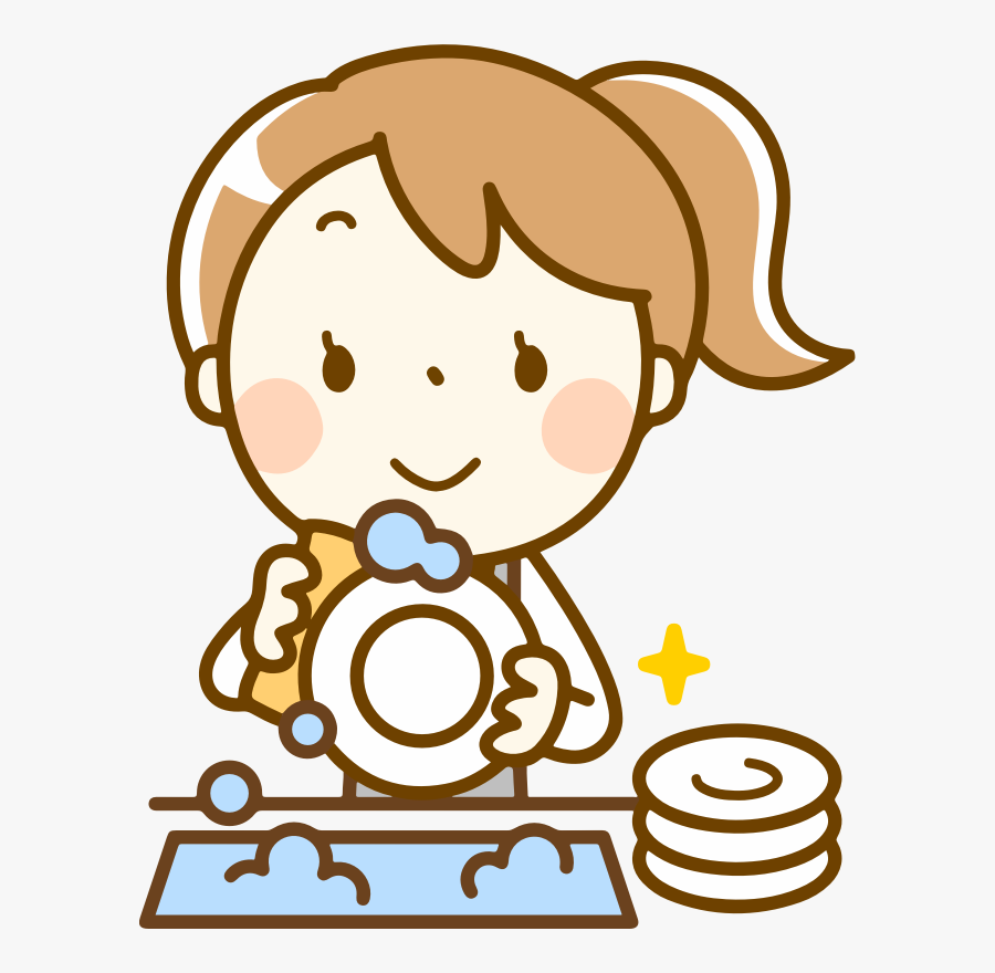 Emotion,human Behavior,head - Clip Art Washing Dishes, Transparent Clipart
