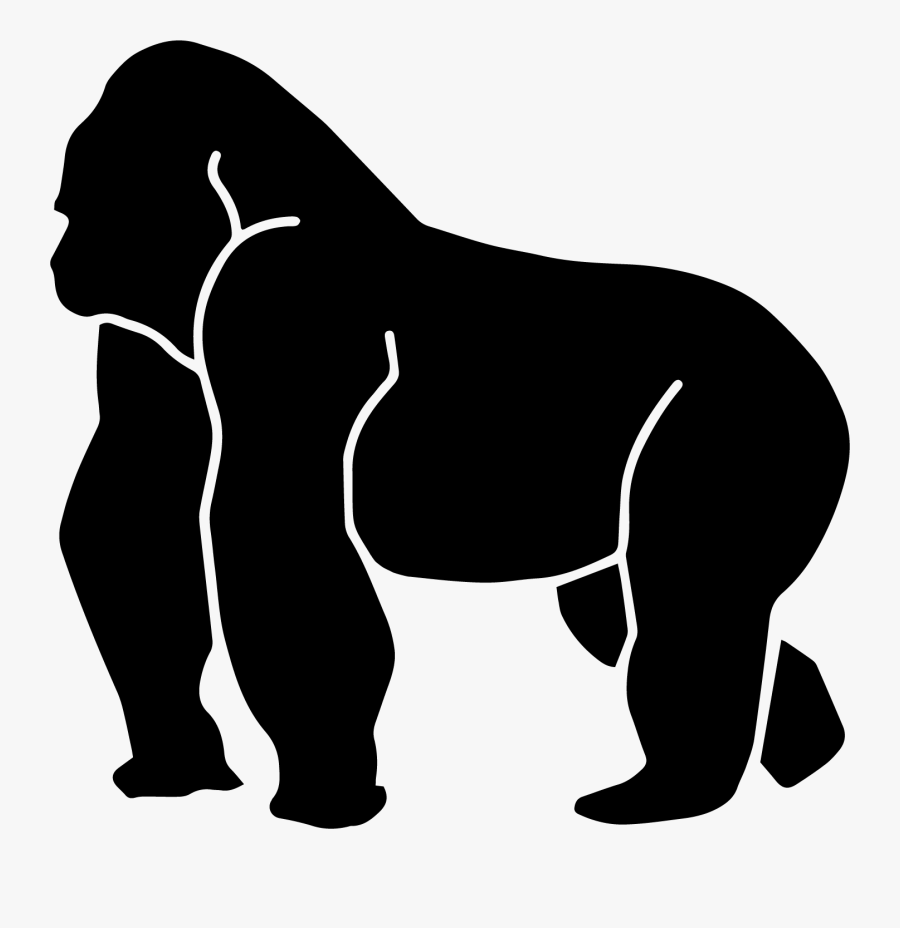 Gorilla Sillohuette Png, Transparent Clipart