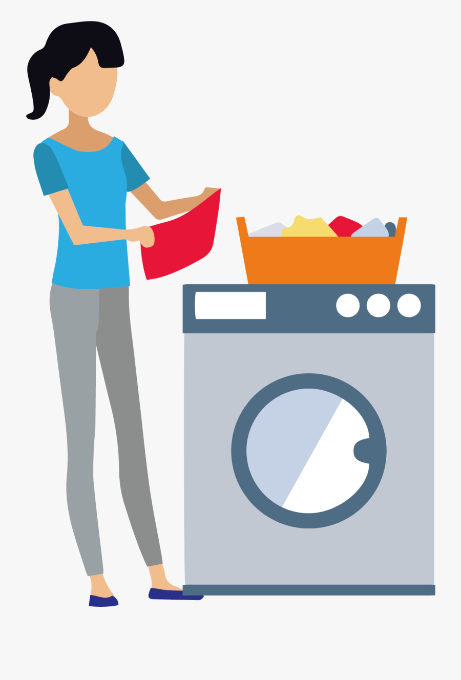 Laundry - Mesin Cuci Laundry Vector Png, Transparent Clipart