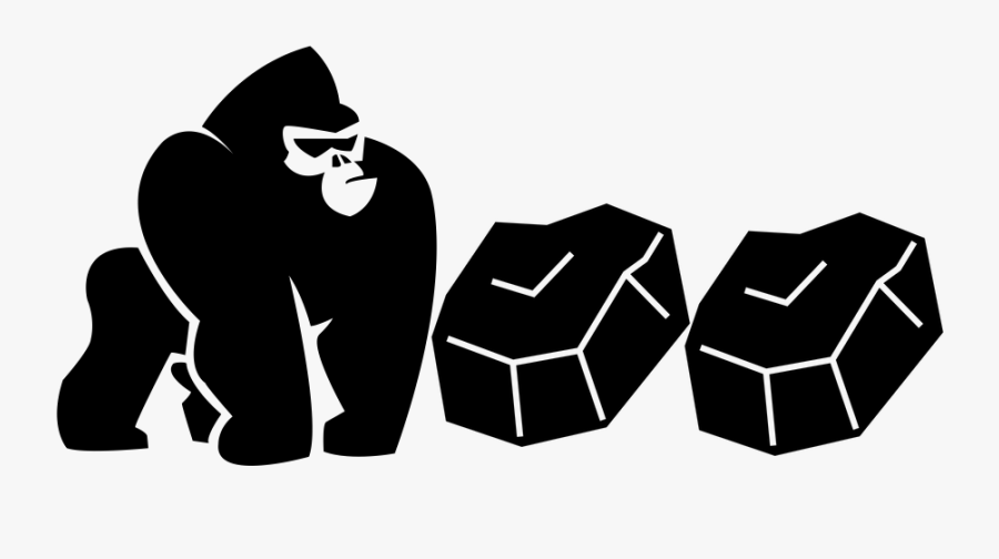 Gorilla Clipart Brown - Siluet Vector Gorilla Png, Transparent Clipart