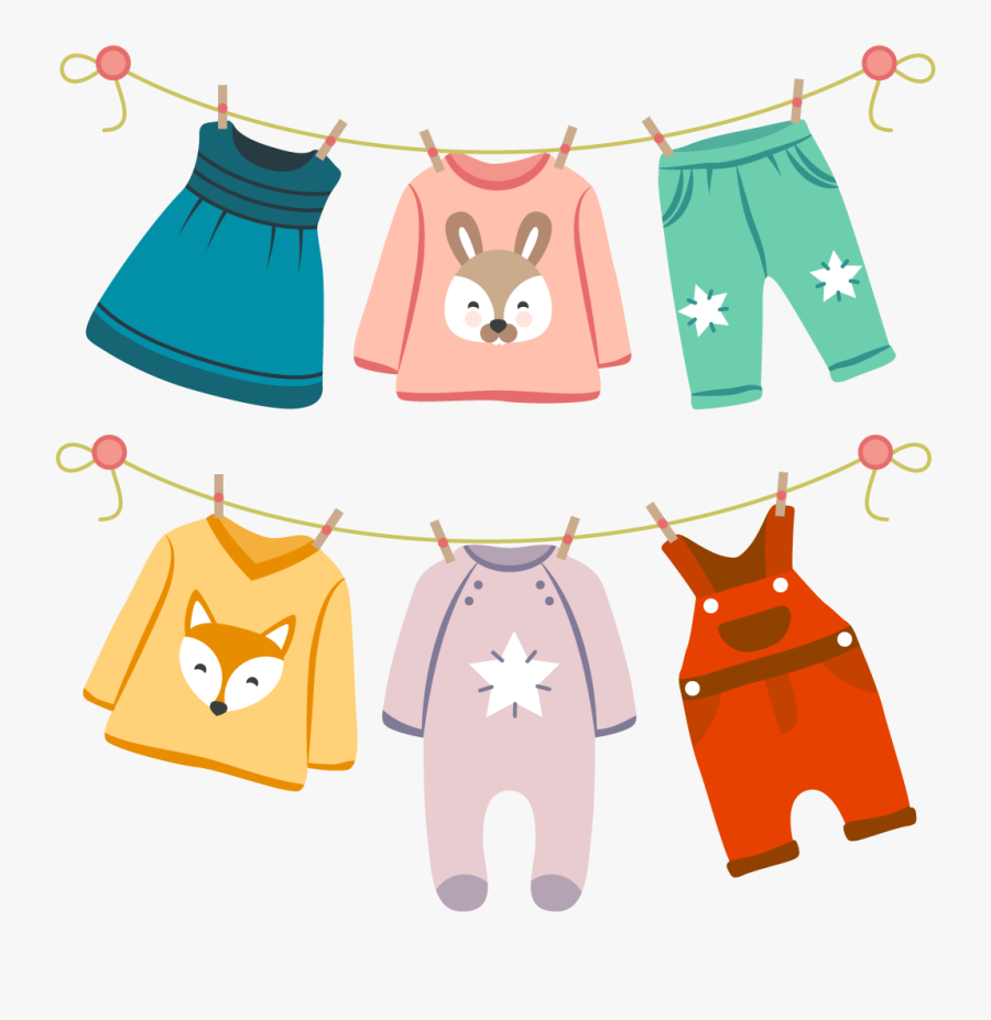Infant Fashion Childrens Vector Baby Clothing Clothes - Kids Fashion Cartoon, Transparent Clipart