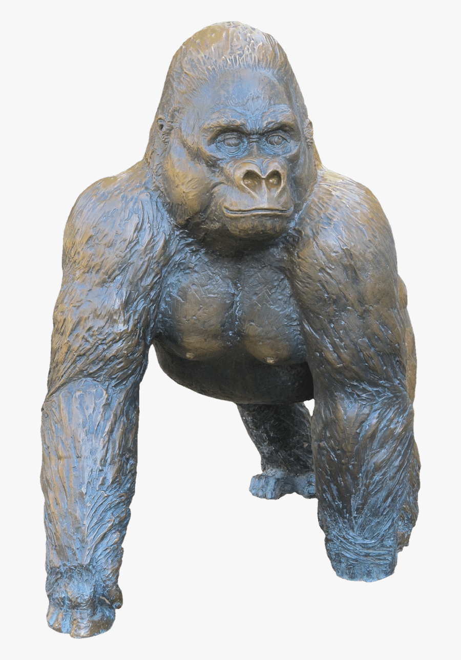 Gorilla Bronze Statue - Gorilla Statue Png, Transparent Clipart
