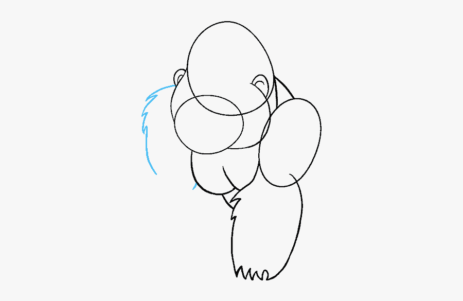 How To Draw A Cartoon Gorilla In A Few Easy Steps Easy - Drawing, Transparent Clipart