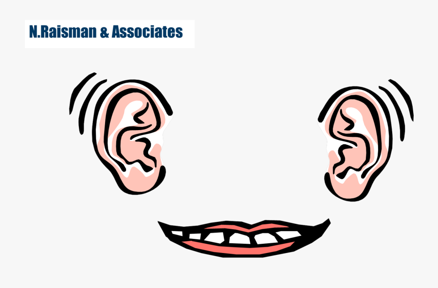 Associates Clipart Active Listening - Two Ears One Mouth Clip Art, Transparent Clipart