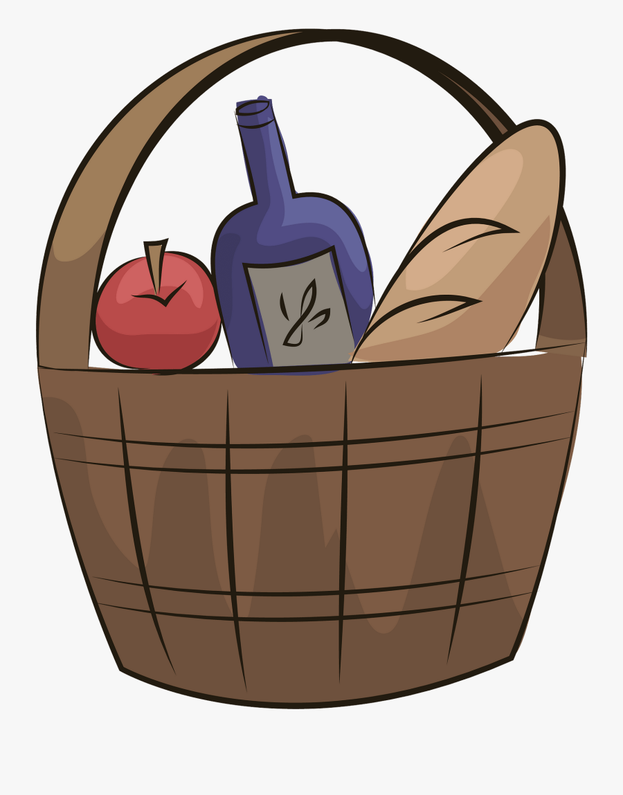 Gift Basket, Transparent Clipart