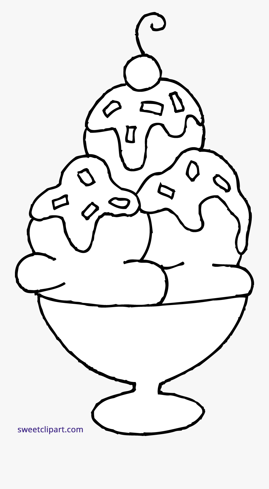 Ice Cream Sundaes Clipart - Ice Cream Sundae Drawing Easy, Transparent Clipart