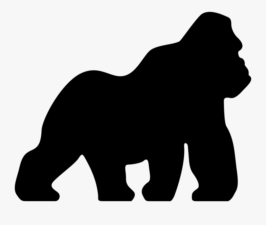 Clip Art Silhouette At Getdrawings Com - Gorilla Silhouette Vector Free, Transparent Clipart