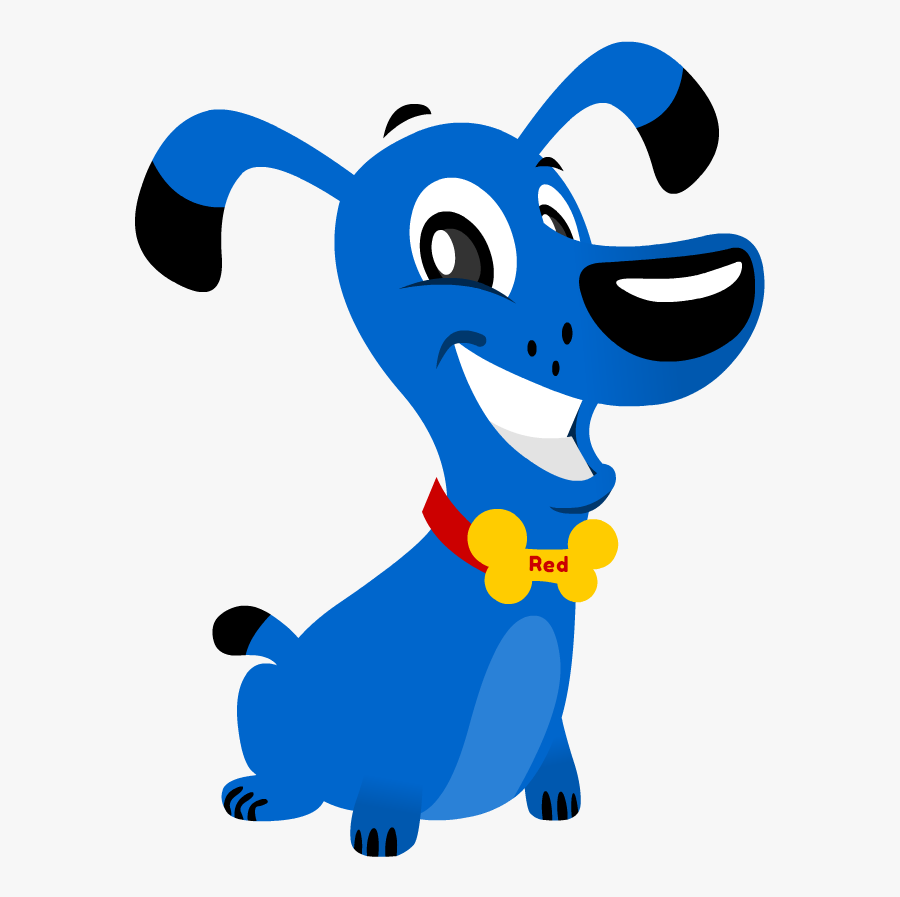 Blue Wheelers Cartoon Dog, Transparent Clipart