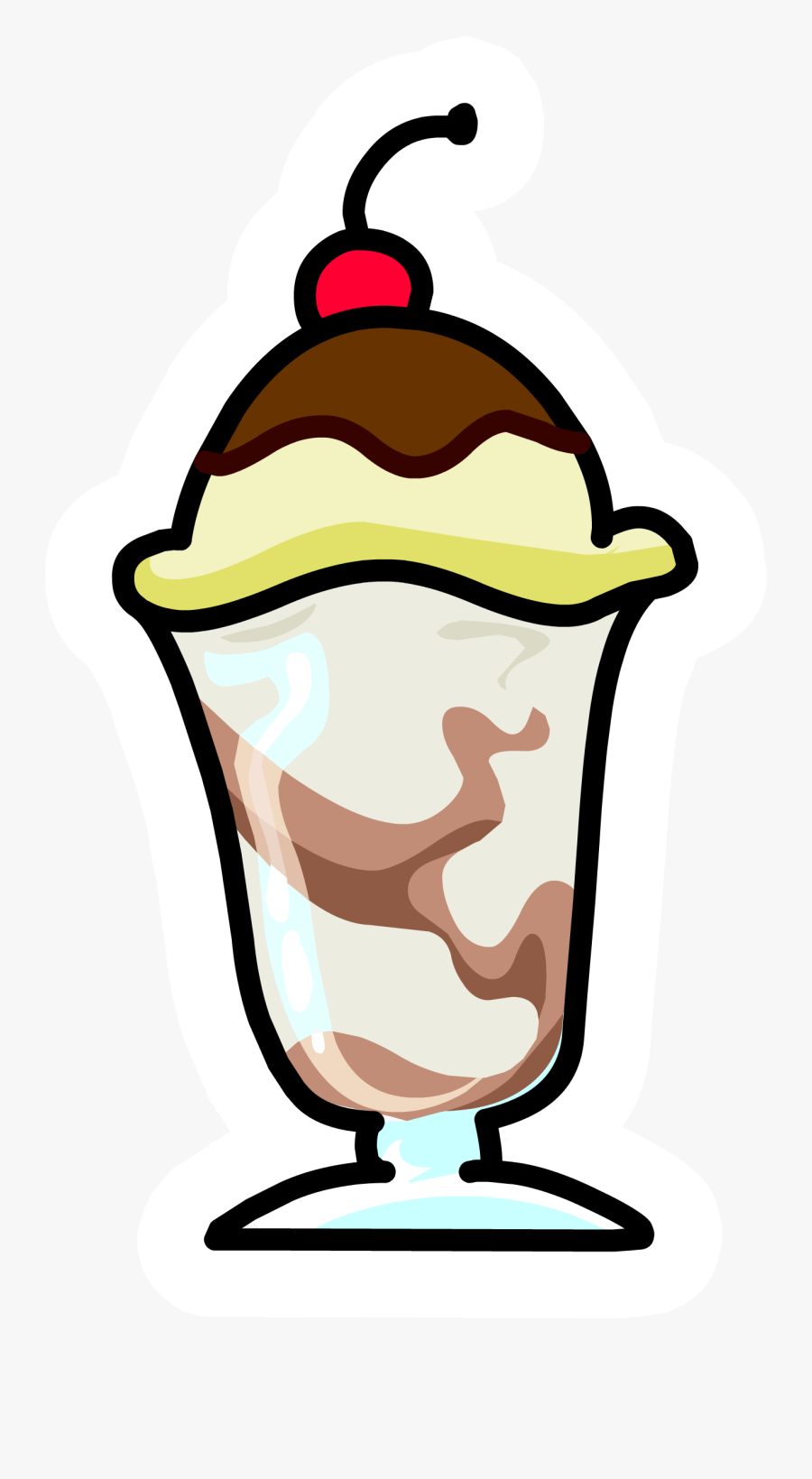 Cartoon Ice Cream Sundae - Hot Fudge Sundae Clip Art, Transparent Clipart