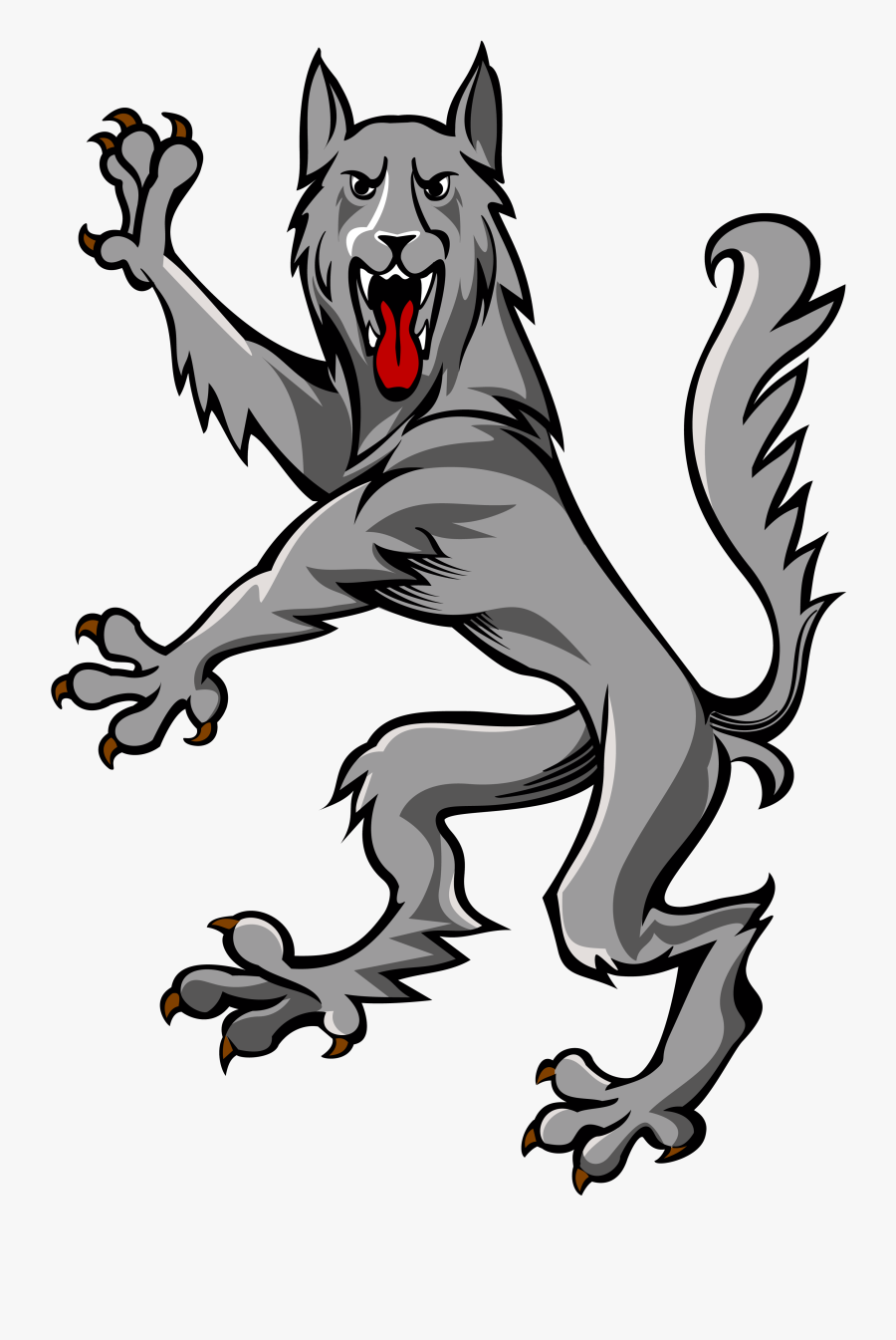 Collection Of Free Gorilla Drawing Neo Traditional - Coats Of Arms Wolf, Transparent Clipart