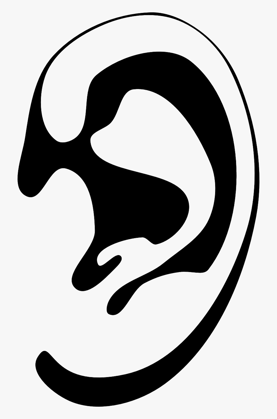 Ear, Hearing, Listening - Ears Silhouette, Transparent Clipart