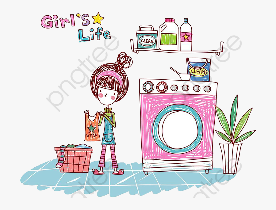 Wash Hands Clipart Cartoon Character Washing - วาด รูป ซัก ผ้า, Transparent Clipart