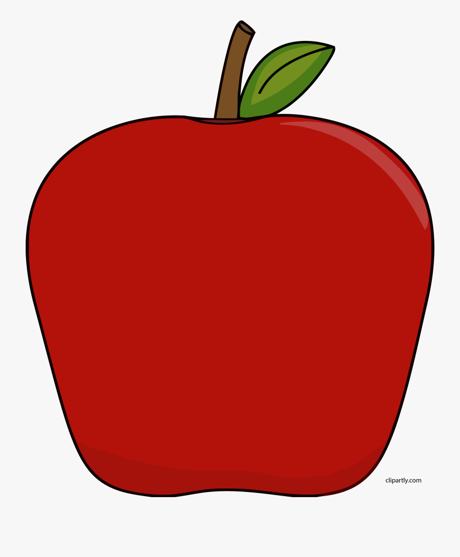 Big Apple Clipart Png - Red Cartoon Apple Fruit, Transparent Clipart