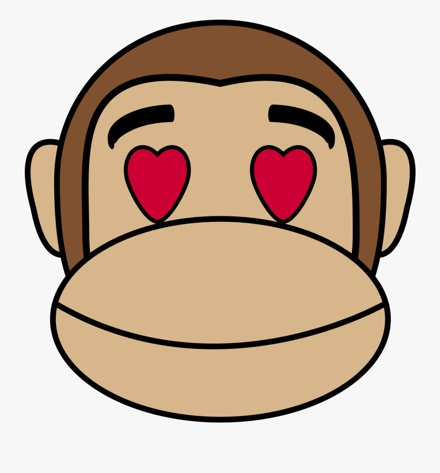 Head,cheek,face - Transparent Monkey Face Emoji Clipart, Transparent Clipart