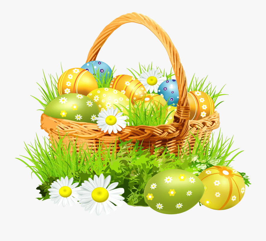 Easter Basket Flowers Transparent Png - Easter Transparent, Transparent Clipart