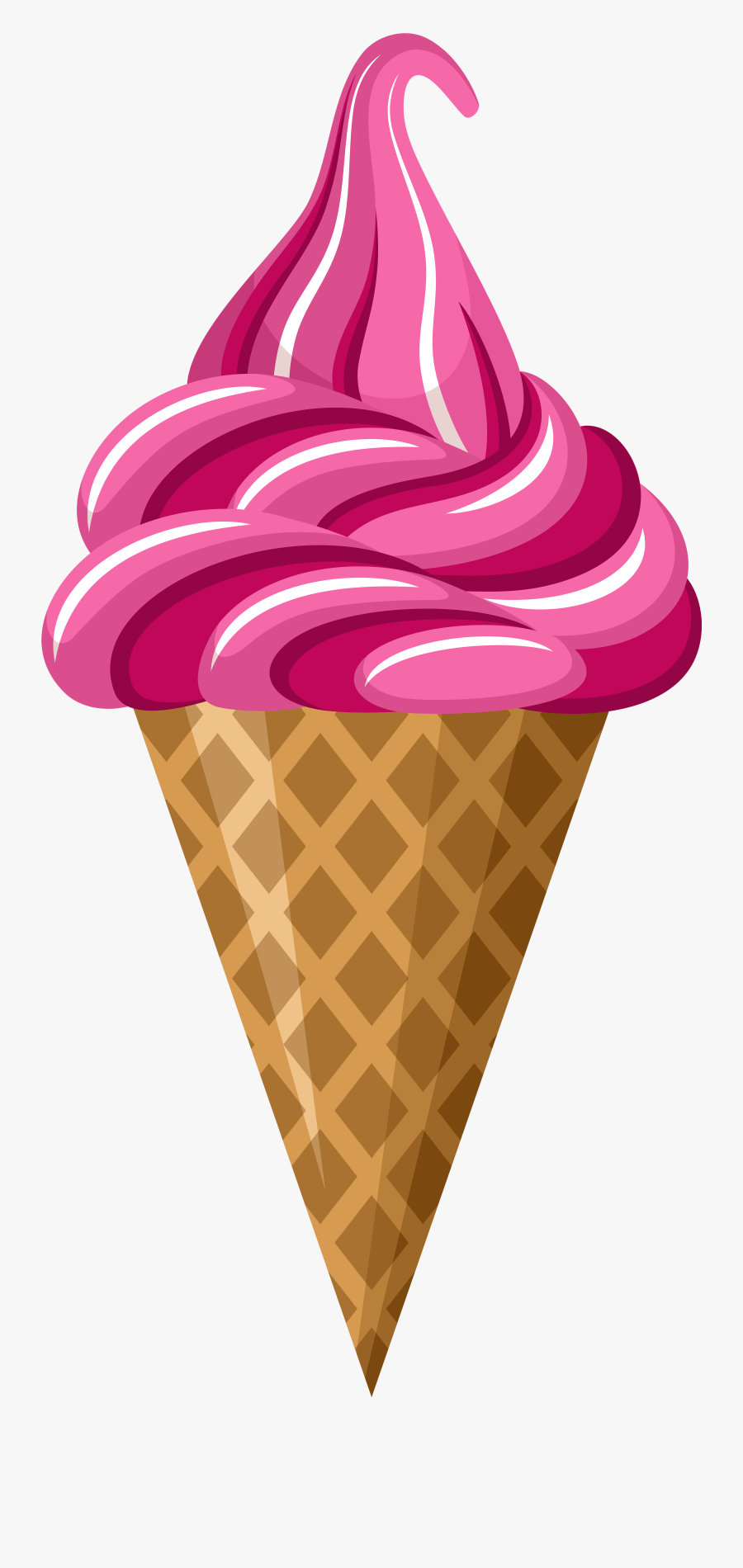 Pink Ice Cream Cone Png Clip Art Image - Ice Cream Cones Png, Transparent Clipart