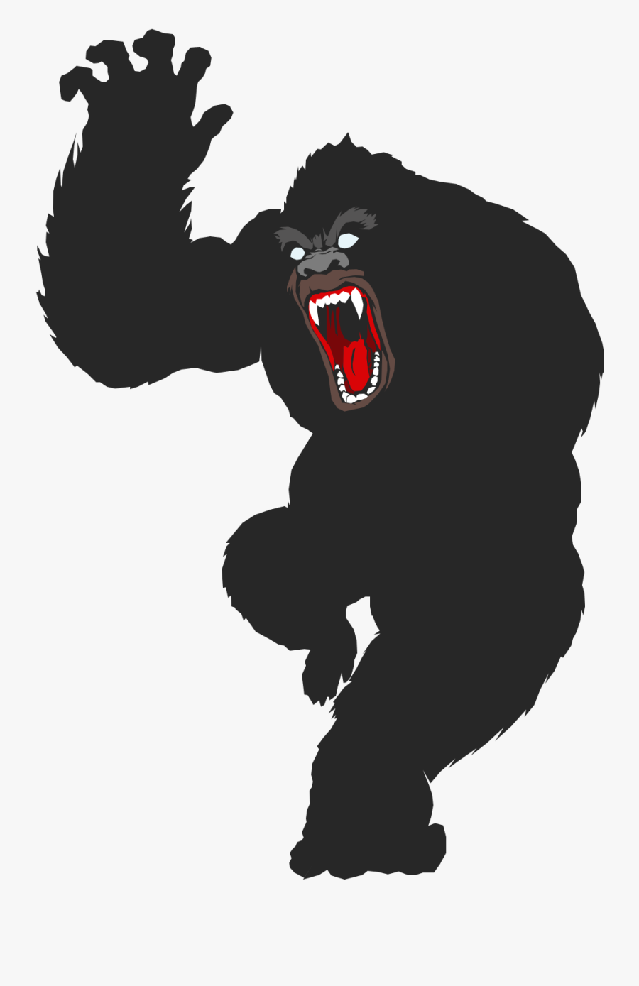 Gorilla Vector Png - Angry Gorilla Transparent Clipart, Transparent Clipart