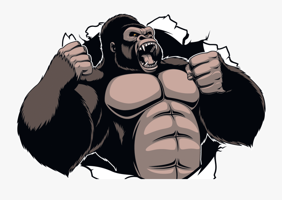 Transparent Cute Gorilla Clipart - King Kong Cartoon Png, Transparent Clipart