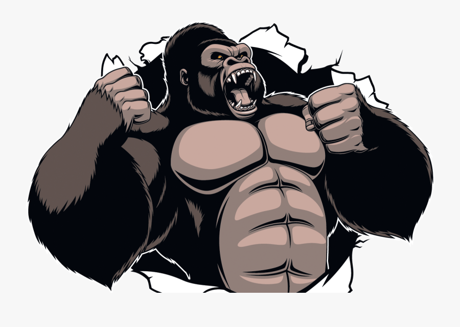 Transparent Cute Gorilla Clipart - King Kong Cartoon Png , Free Transparent Clipart - ClipartKey
