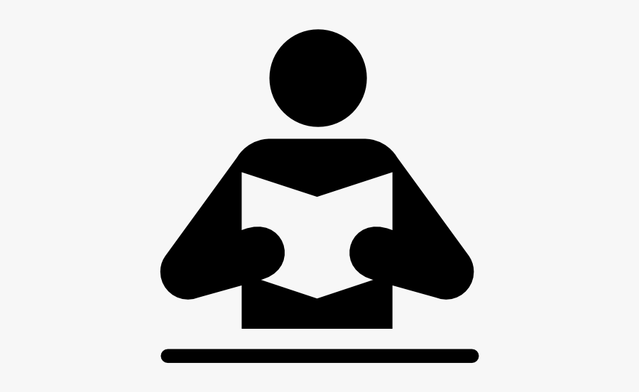 Person Holding Book Icon, Transparent Clipart
