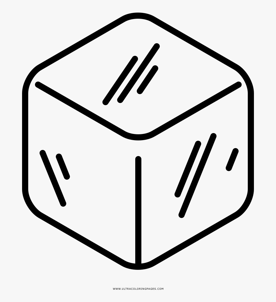 Ice Cube Coloring Page Clipart , Png Download - Ice Cube Clipart Black And White, Transparent Clipart