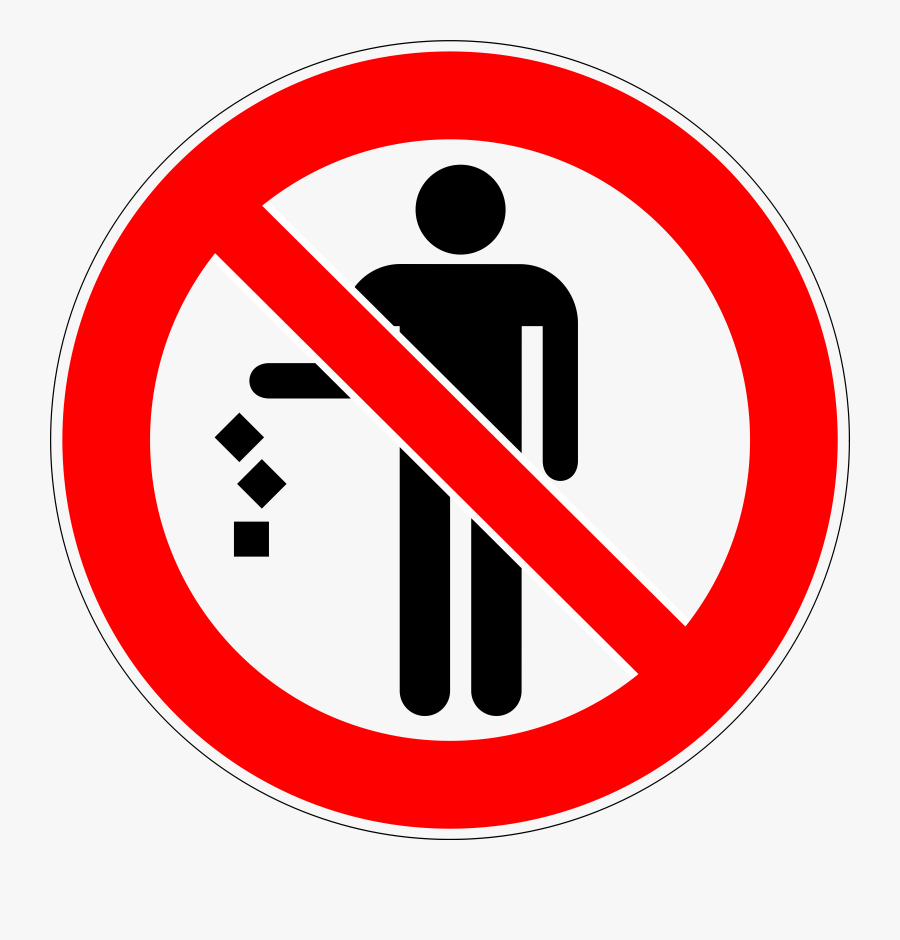 Clip Art No Littering Clipart - No Littering Sign, Transparent Clipart