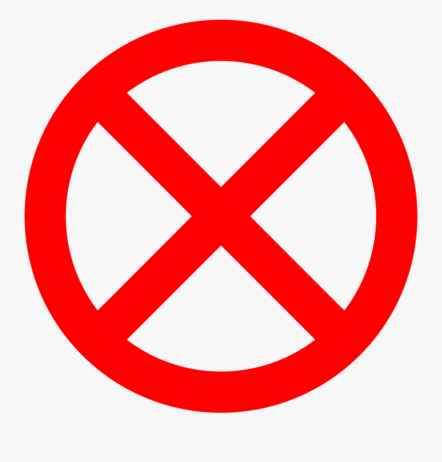 No Clipart - Circle With Cross, Transparent Clipart