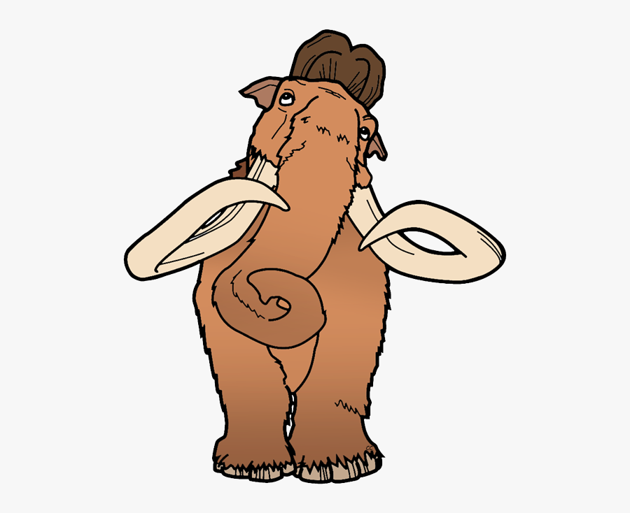 Ice Age Cartoon Mammoth, Transparent Clipart