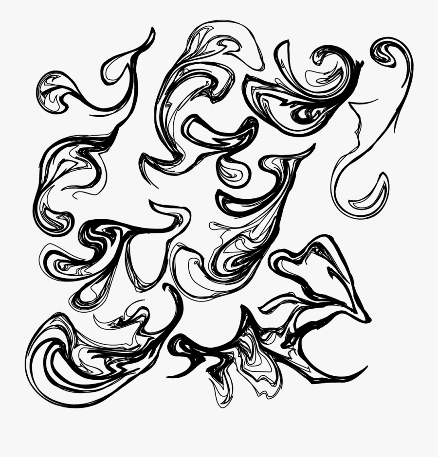 Distorted Swirls, Looks Like Liquid Swirls - Illustration, Transparent Clipart
