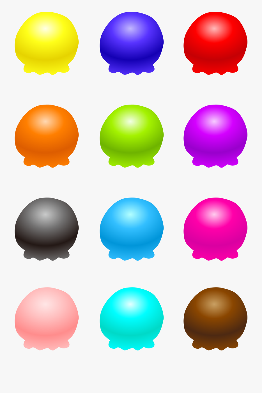 Ice Cream Ball By Hong Hui Lin - Ice Cream Ball Clipart, Transparent Clipart