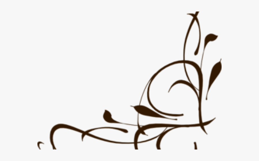 Swirls Clipart Squiggle - Blue And Yellow Floral Border, Transparent Clipart