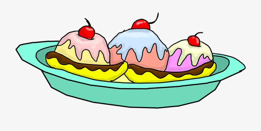 Icecream, Ice Cream, Ice Cream Sundae, Sundae, Dessert - Cupcake, Transparent Clipart