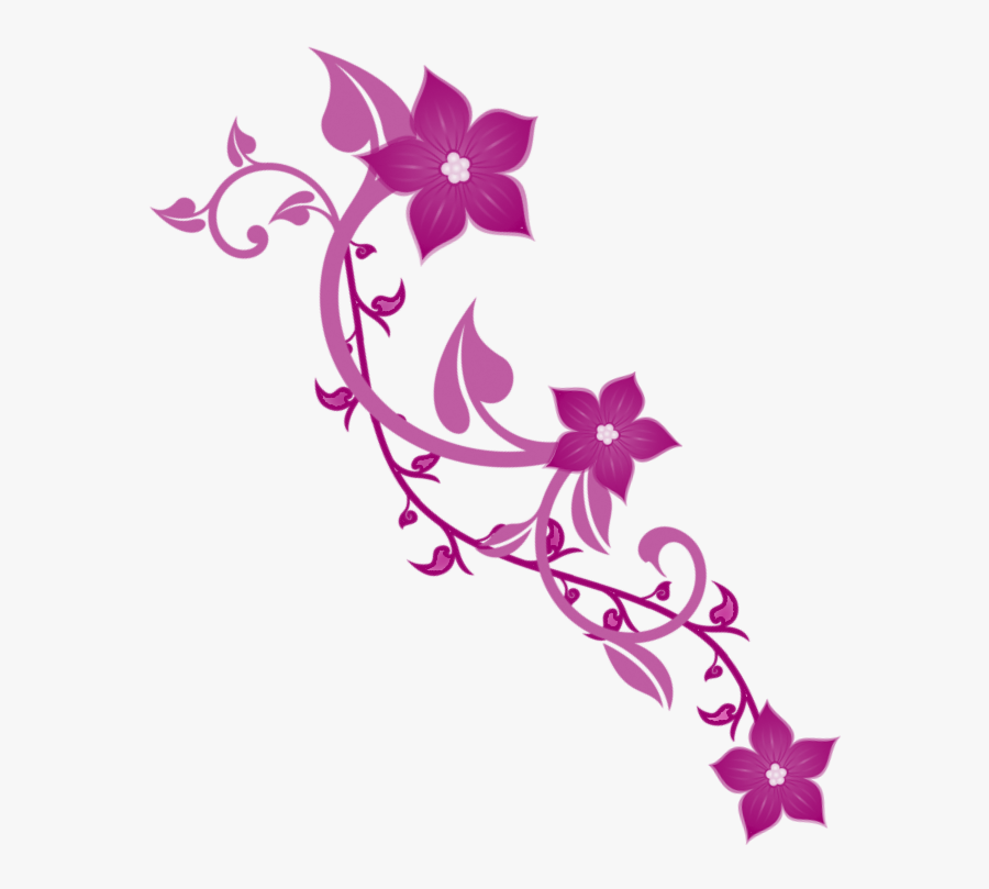 Frames - Flower Swirls Transparent Background, Transparent Clipart