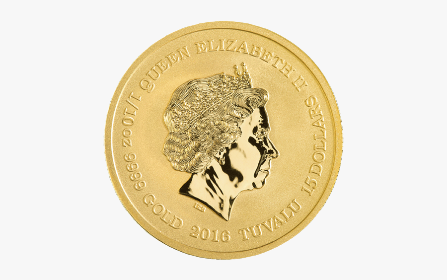 Clip Art Images Of Gold Coins - Queen Elizabeth Tuvalu Gold Coin, Transparent Clipart