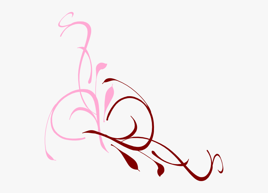 Pink - Swirls - Clipart - Purple And Silver Swirls, Transparent Clipart