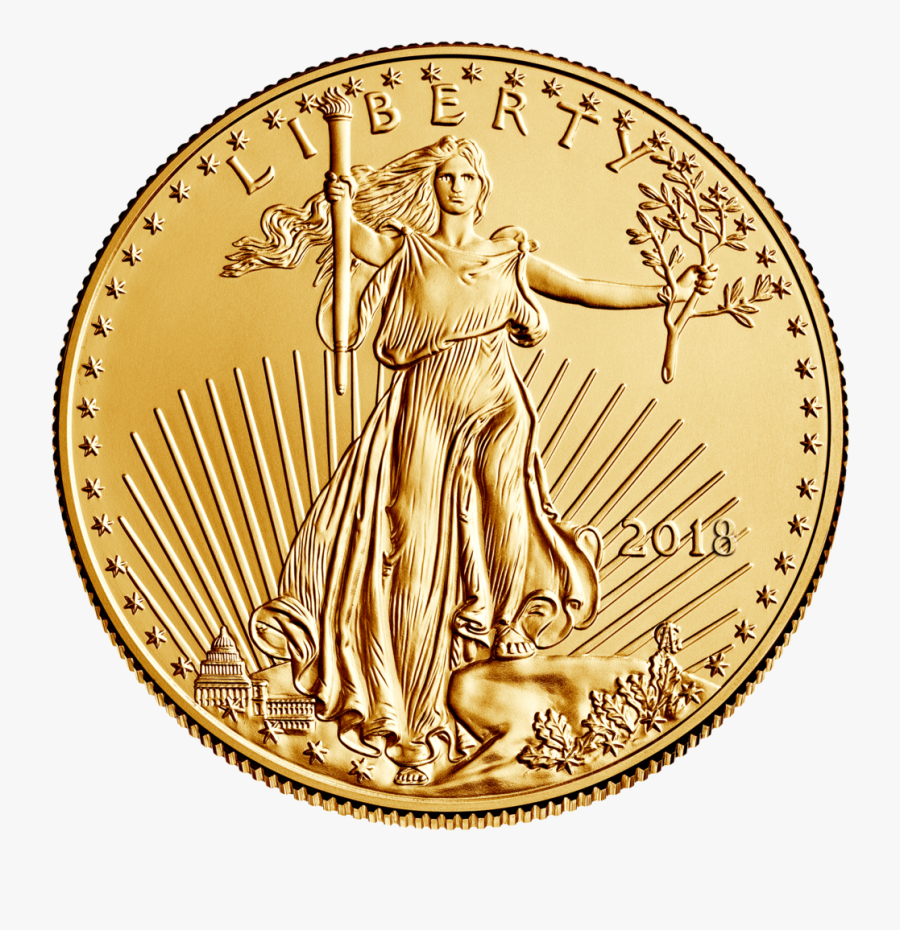 Coins Clipart Plain Gold - American Gold Eagle 2019, Transparent Clipart