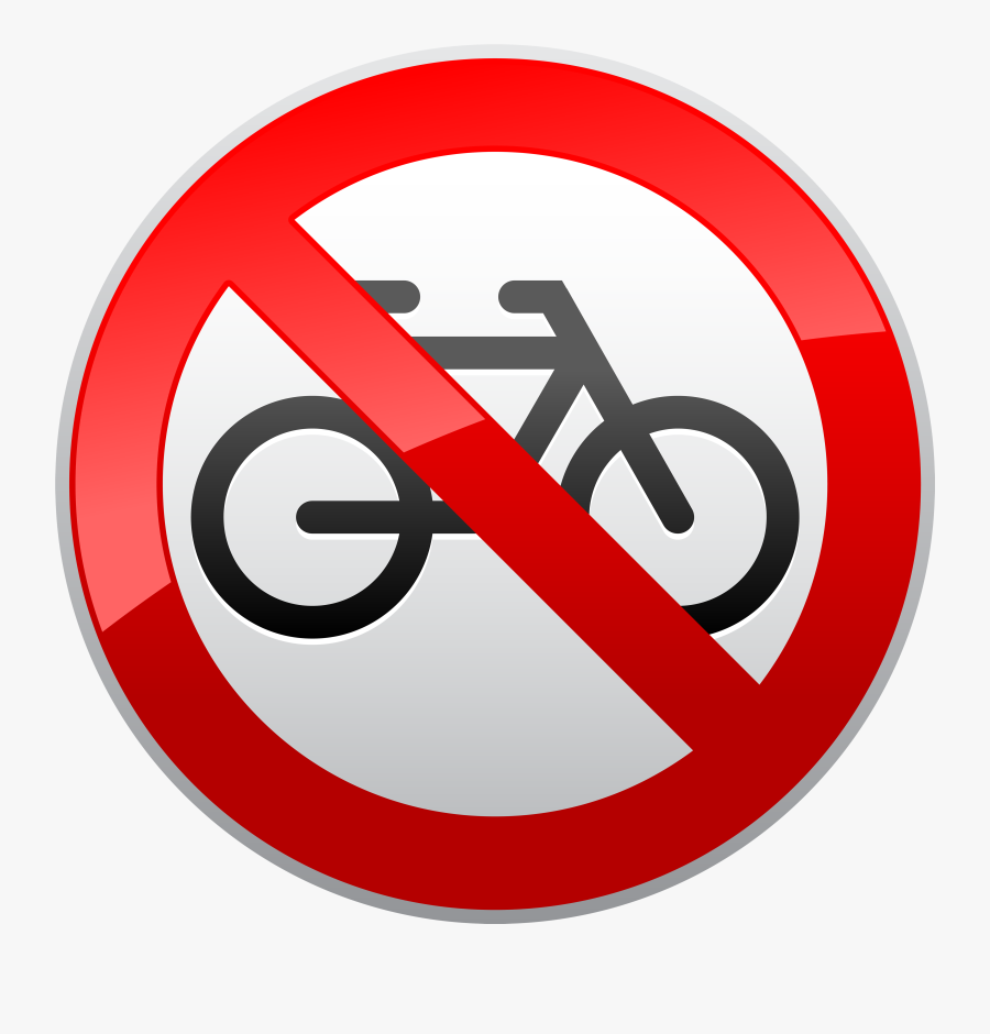 Clip Art Cycles Prohibition Png Best - No Bicycles, Transparent Clipart